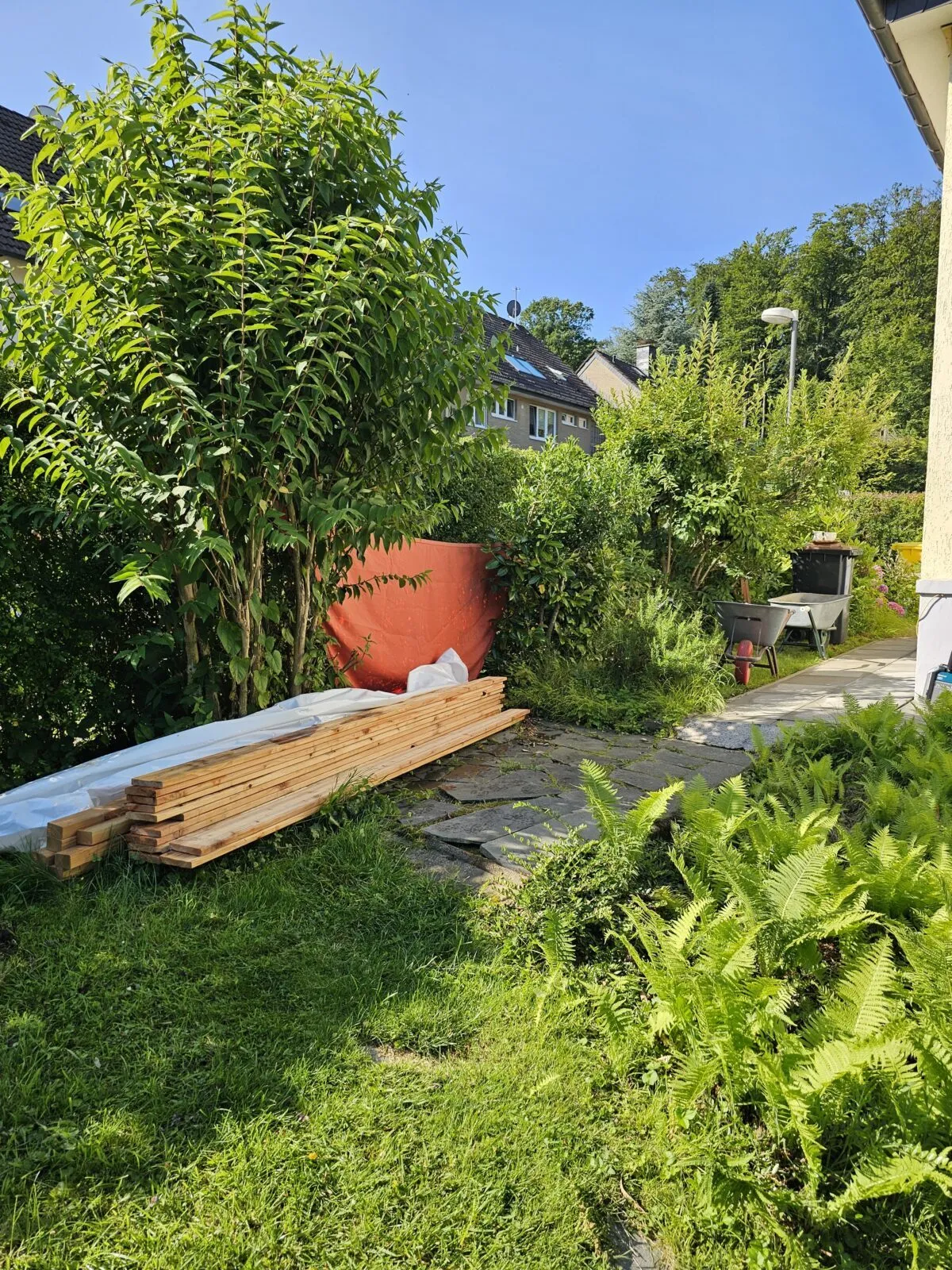 Terrassenbau vor der Ausführung