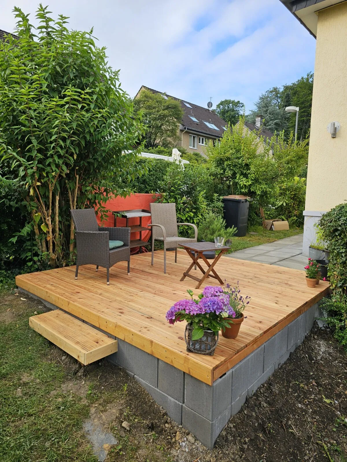 Terrassenbau nach der Ausführung